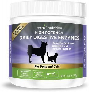 Ample Nutrition Digestive Enzyme for Dogs & Cats, 7.05oz – Tasteless Powdered Blend