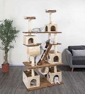 Go Pet Cat Climbing Tower Tree Best Cat Trees For Large Cats Reviews 2021