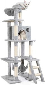 Rabbitgoo 61-Inch Large cat Tree Tower Best Cat Trees For Large Cats Reviews 2021