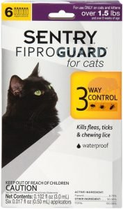 SENTRY Fiproguard for Cats, Flea and Tick Prevention for Cats