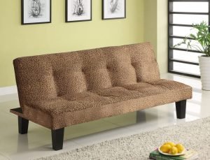 Major-Q Leopard Microfiber Adjustable Sofa Bed