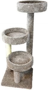 New Cat Condos Carpeted Solid Wood Cat Tree Tower